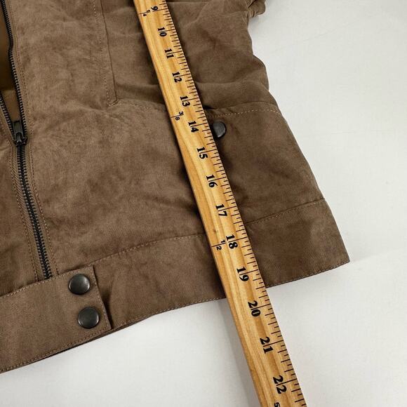 Blu Pepper Jacket Womens S Almond Moto Ryder New Tan Zip - Picture 11 of 11